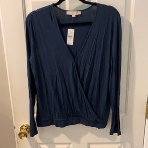 New with tags Ann Taylor loft women’s blue top size medium